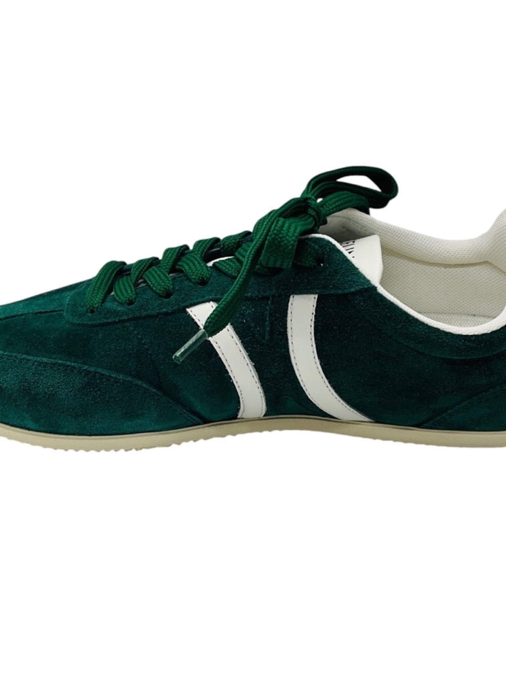 CELINE GREEN JOGGER SUEDE CALFSKIN LEATHER LOW TOP LACE UP SNEAKER - Picture 3 of 7